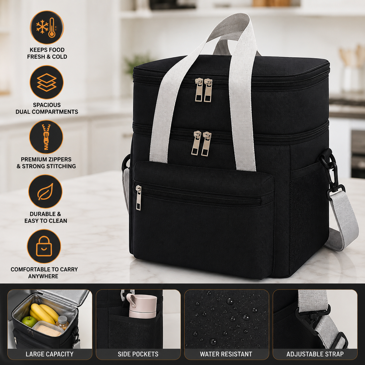 SnapHeatEat Insulated Carry Bag - Built to Go Where You Do