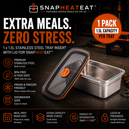 SnapHeatEat™ 1.5L Tray Insert & Lid - 1 Pack
