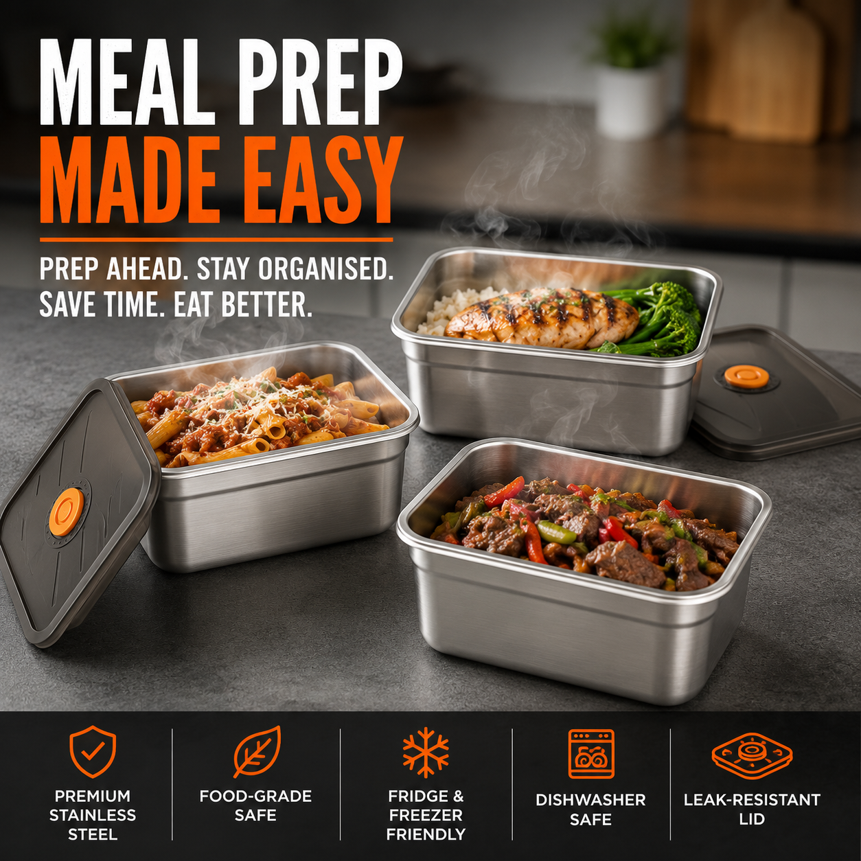 SnapHeatEat™ Tray Insert & Lid