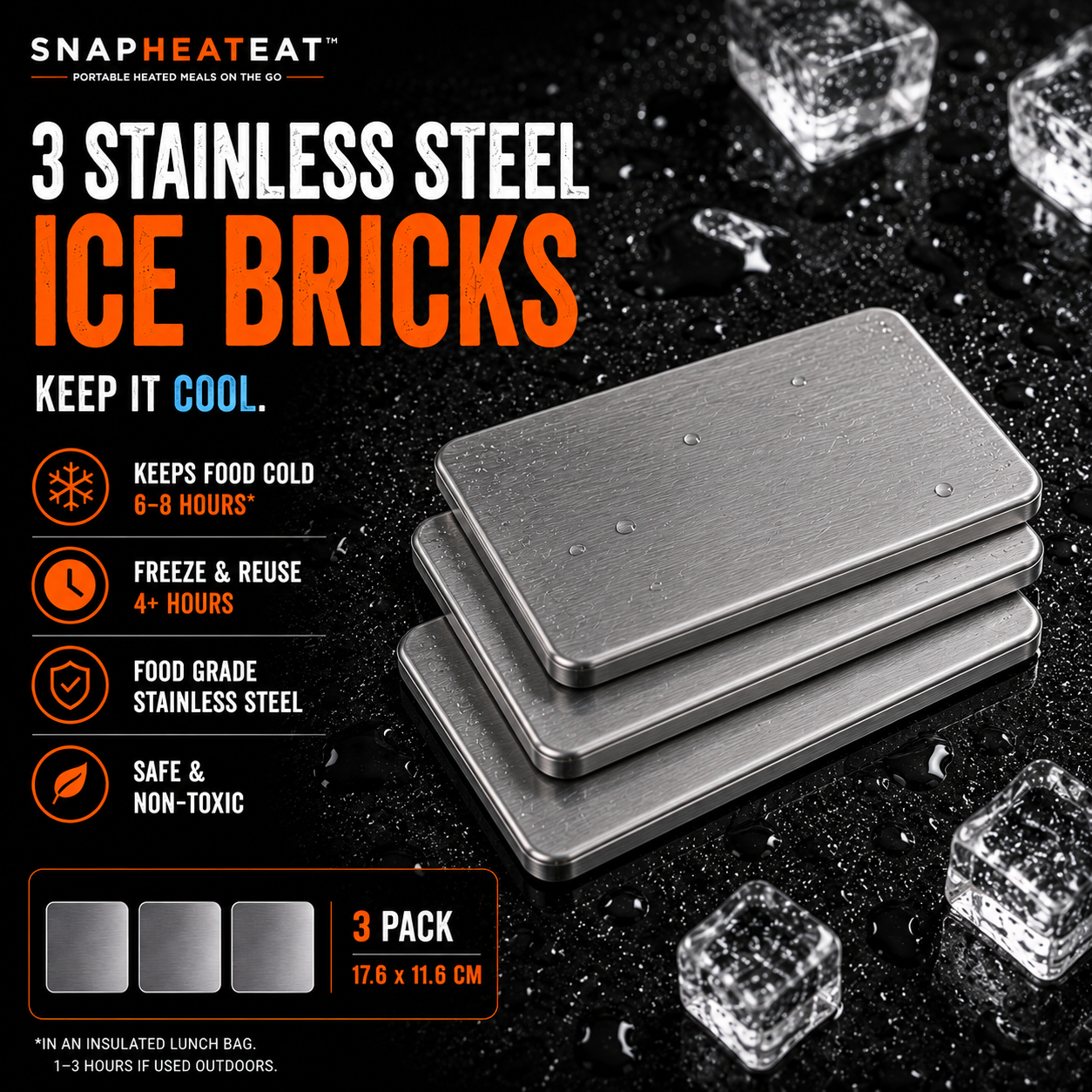 Stainless Steel Ice Bricks