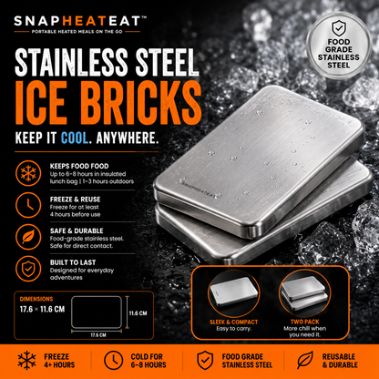 Ice Bricks with lunch bag - SnapHeatEat