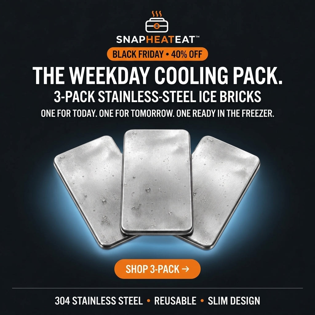 SnapHeatEat™ Huge Tray, Bag & Ice Brick Summer Bundle