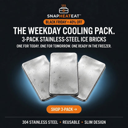 SnapHeatEat™ Huge Tray, Bag & Ice Brick Summer Bundle