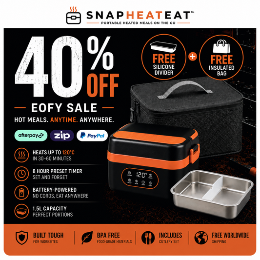 SnapHeatEat™ Huge 1.5 Electric Lunch Box with Divider