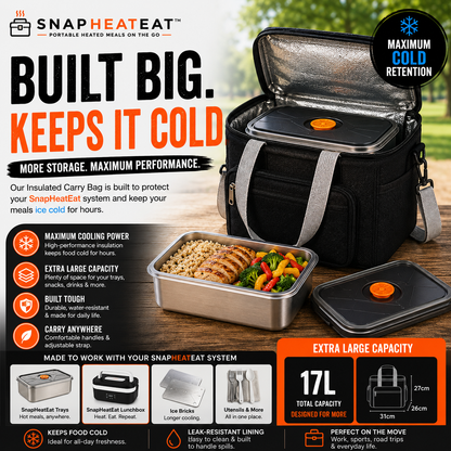 SnapHeatEat Insulated Bag - Built Big Keeps It Cold