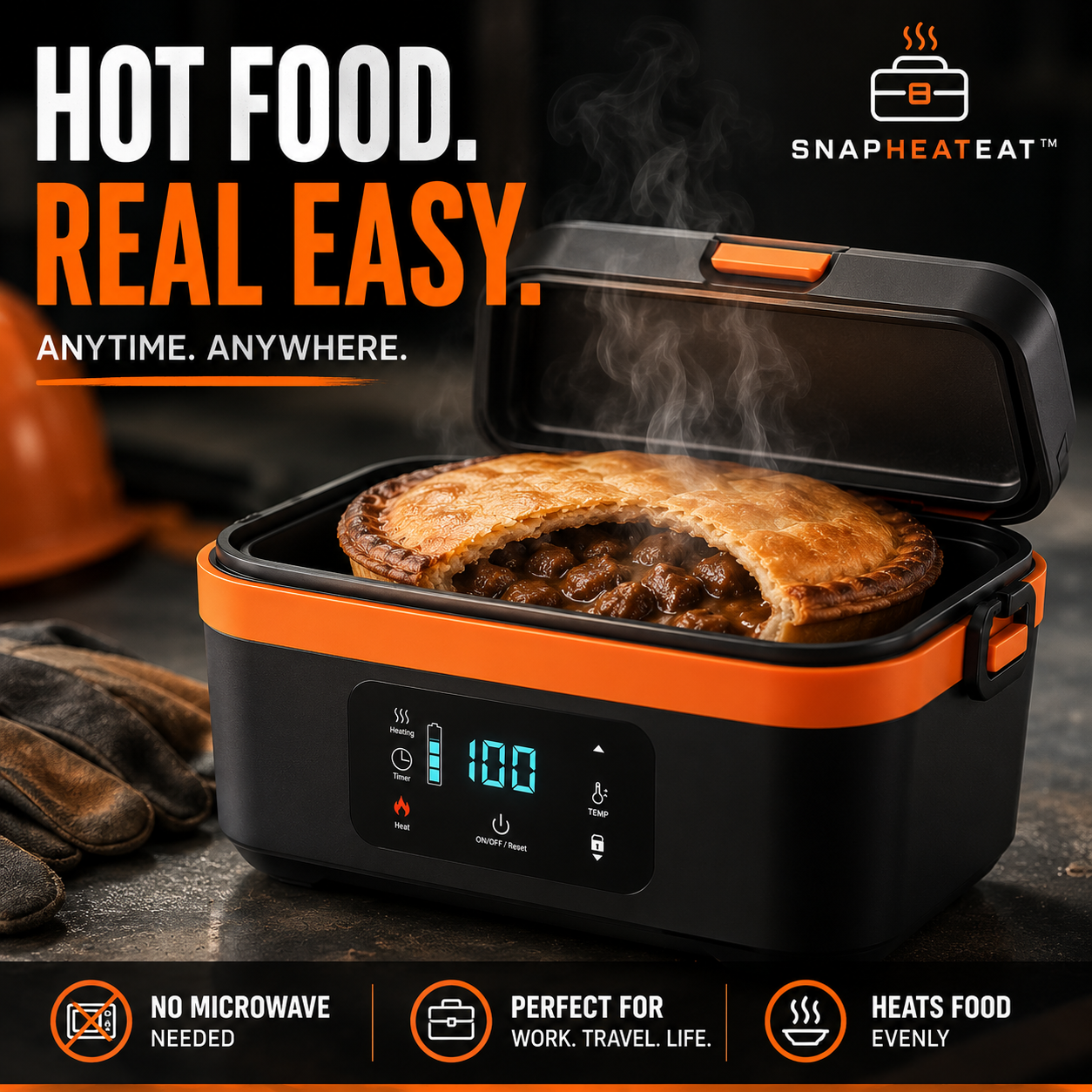 SnapHeatEat™ Electric Lunch Box