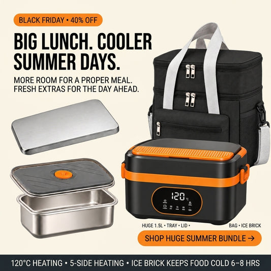 SnapHeatEat™ Huge Tray, Bag & Ice Brick Summer Bundle
