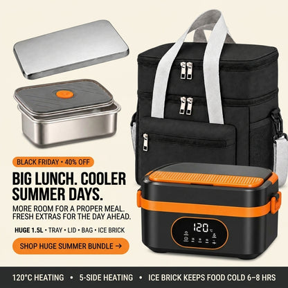 SnapHeatEat™ Huge Tray, Bag & Ice Brick Summer Bundle
