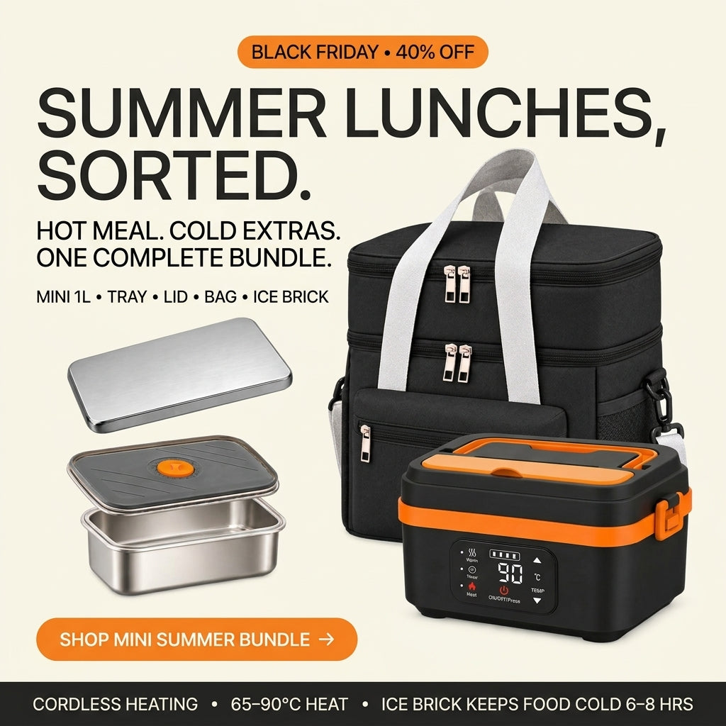 SnapHeatEat™ Mini Tray, Bag & Ice Brick Summer Bundle