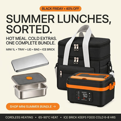 SnapHeatEat™ Mini Tray, Bag & Ice Brick Summer Bundle