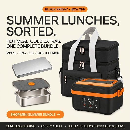 SnapHeatEat™ Mini Tray, Bag & Ice Brick Summer Bundle
