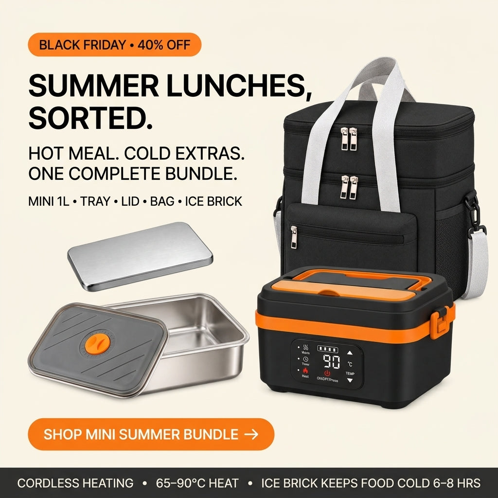 SnapHeatEat™ Mini Tray, Bag & Ice Brick Summer Bundle