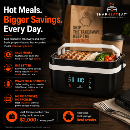 SnapHeatEat™ Electric Lunch Box
