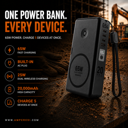 SnapAmpSi™ NxG 8™ — 20,000mAh 65W Portable Powerbank