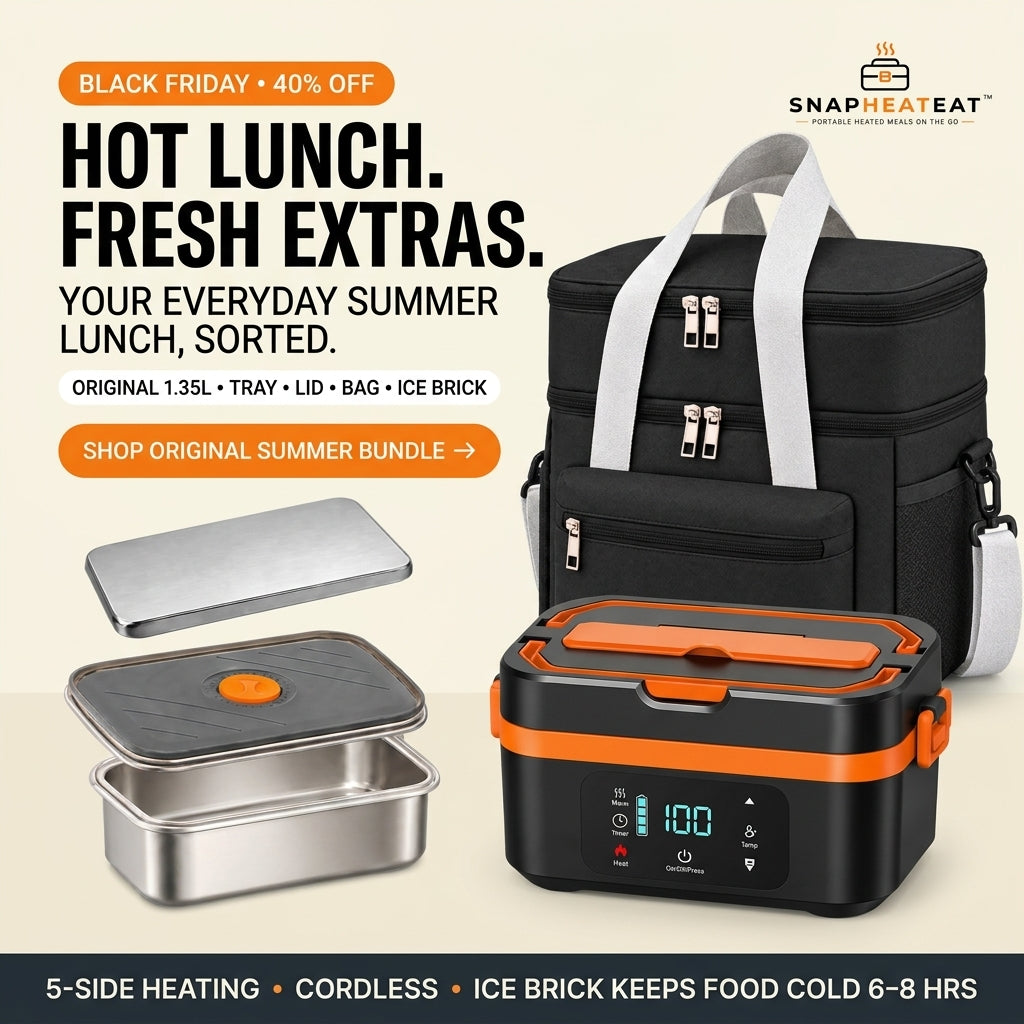 SnapHeatEat™ Original Tray, Bag & Ice Brick Summer Bundle