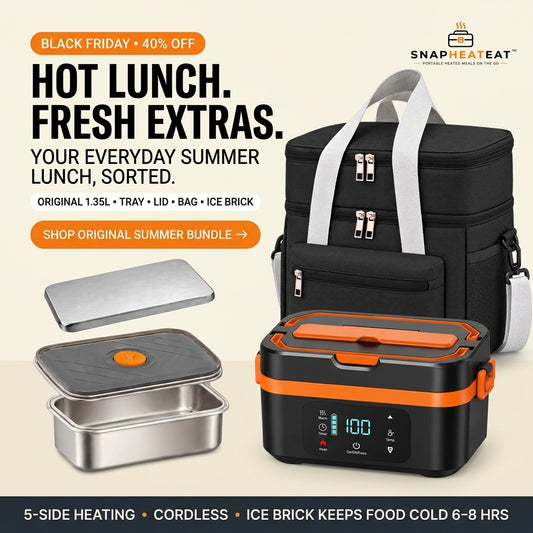 SnapHeatEat™ Original Tray, Bag & Ice Brick Summer Bundle