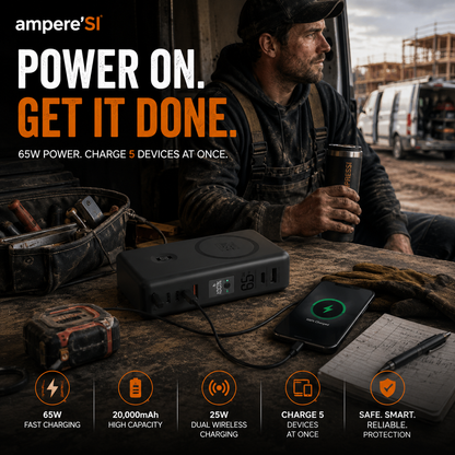 ampere'SI NxG 8™ — 20,000mAh 65W Portable Powerbank