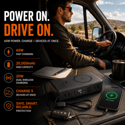 SnapAmpSi™ NxG 8™ — 20,000mAh 65W Portable Powerbank