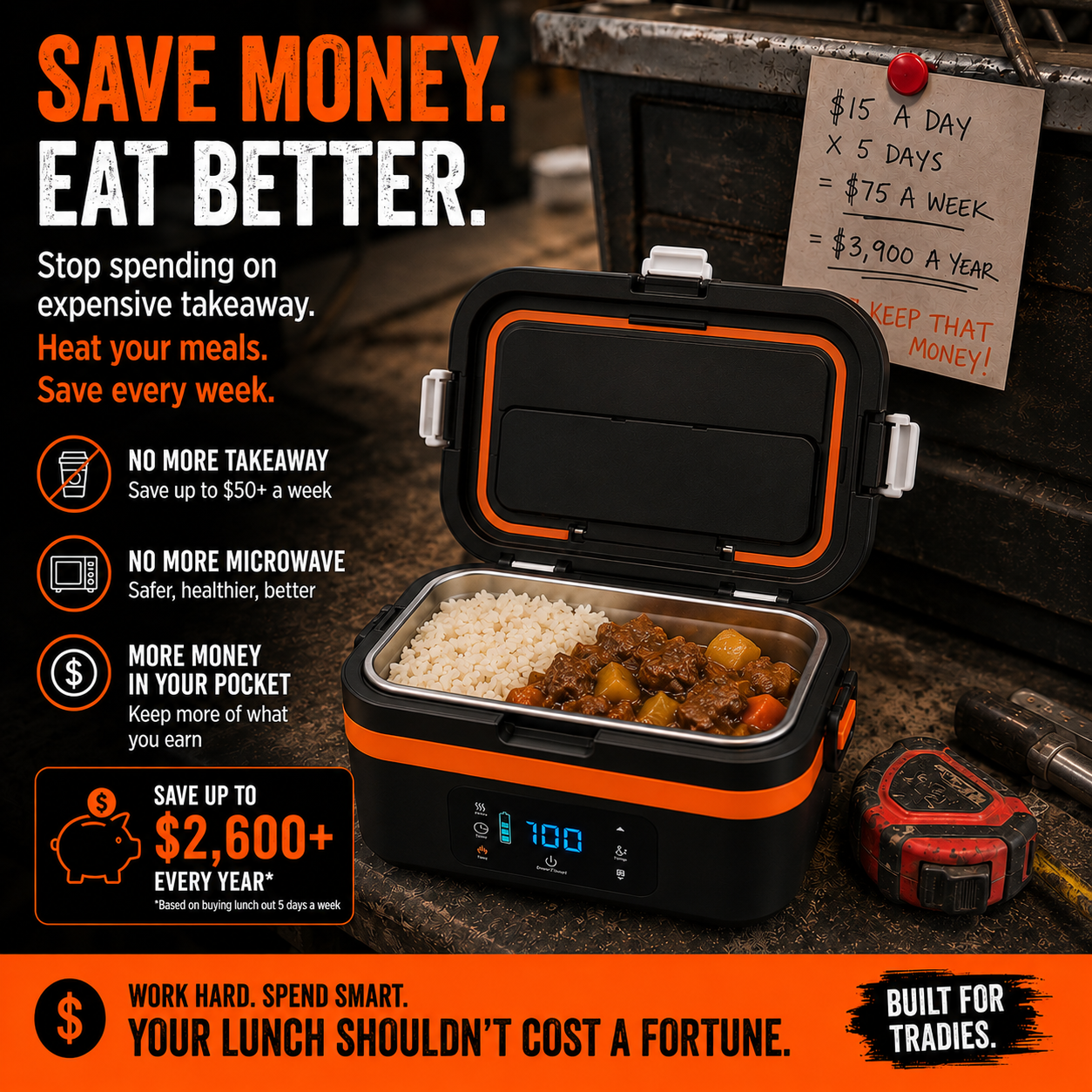 SnapHeatEat™ Original 1.35L Electric Lunch Box