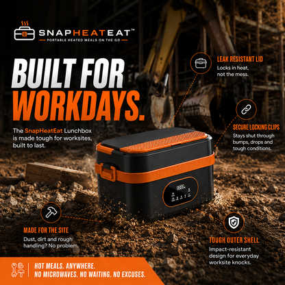 SnapHeatEat™ Huge 1.5 Electric Lunch Box with Divider