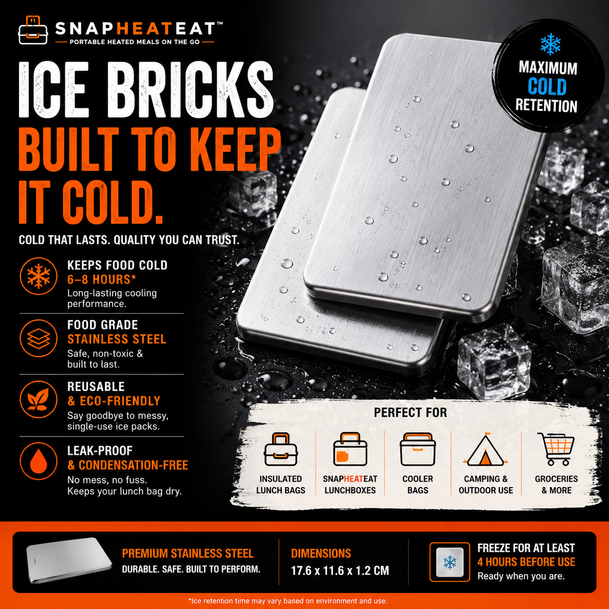Stainless Steel Ice Bricks