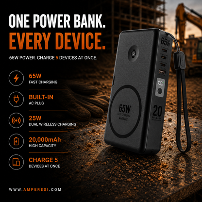 ampere'SI NxG 8™ — 20,000mAh 65W Portable Powerbank