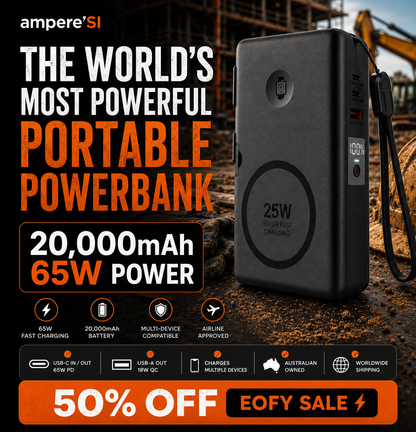 ampere'SI NxG 8™ — 20,000mAh 65W Portable Powerbank